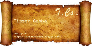 Tisser Csaba névjegykártya